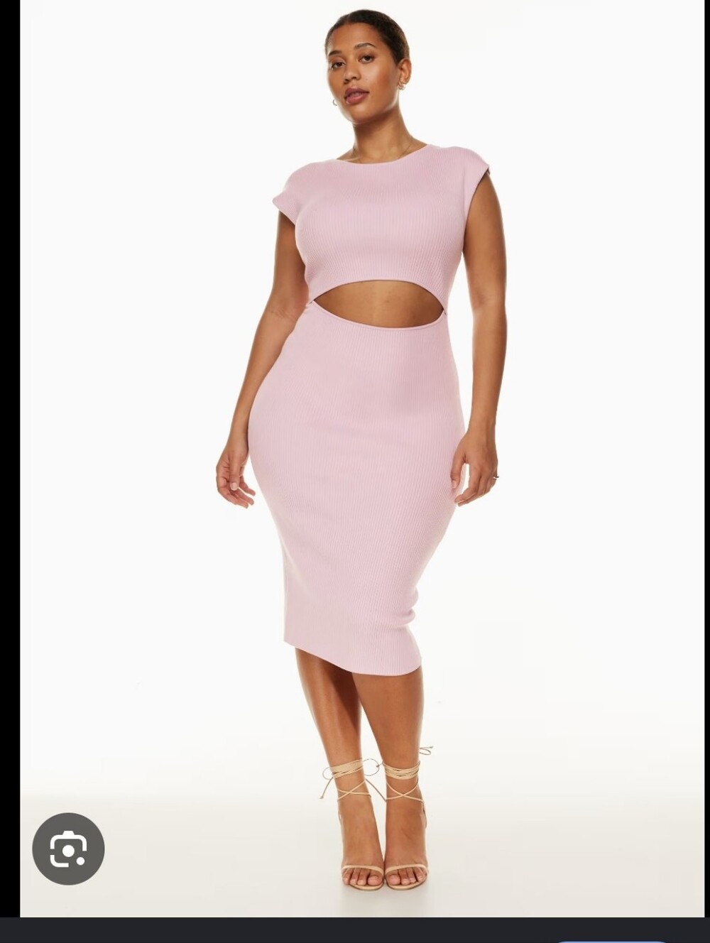 Aritzia  Rib-Knit Cutout Midi Skirt